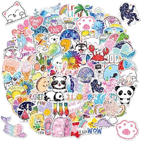 StikTok Vinyl Stickers, 100 Pcs, Holographic Fun Stickers for Kids, Stickers for Adults, Stickers for Teens, Stickers for Water Bottles, Stickers for Girls, Aesthetic Stickers. (Love) in Saudi Arabia