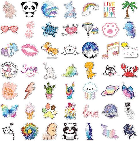 StikTok Vinyl Stickers, 100 Pcs, Holographic Fun Stickers for Kids, Stickers for Adults, Stickers for Teens, Stickers for Water Bottles, Stickers for Girls, Aesthetic Stickers. (Love) in Saudi Arabia