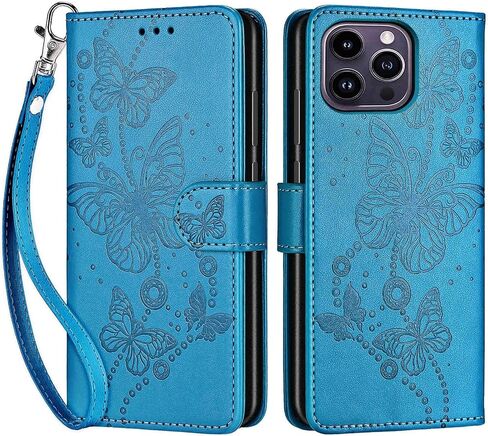 for iPhone 14 Pro Max Wallet case, Flip Folio Cover with Stand Feature for Women Men, PU Leather Phone Case Fit for iPhone 14 Pro Max 6.7'' [Rose Gold] in Saudi Arabia