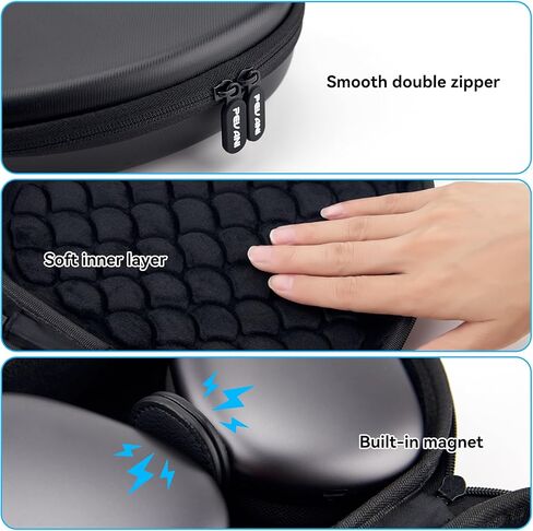 حافظة DDJ [عبوة واحدة] لجهاز AirPod Max تدعم وضع النوم، حقيبة تخزين بغطاء محمول منظم صلب لـ AirPods Max Pro، تصميم مبطن بمقياس السمك، حقيبة سماعة رأس لحمل السفر، ملونة in Kuwait