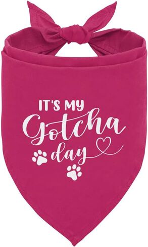 It's My Gotcha Day Dog Bandana, Funny Pet Dog Puppy Bandana, Mother Puppers Happy Gotcha Day, Dog Bandana Adoption Day, Photo Props Accessories, for Pet Dog Lovers Gifts (D92) in Saudi Arabia