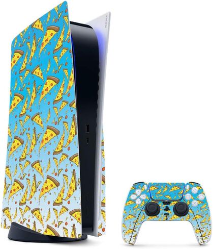 MightySkins Gaming Skin for PS5 / Playstation 5 Digital Edition Bundle - Blue Avocados | Protective Viny wrap | Easy to Apply and Change Styles | Made in The USA in Saudi Arabia