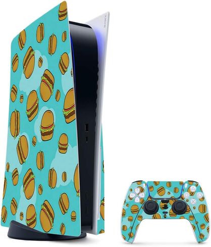 MightySkins Gaming Skin for PS5 / Playstation 5 Digital Edition Bundle - Blue Avocados | Protective Viny wrap | Easy to Apply and Change Styles | Made in The USA in Saudi Arabia