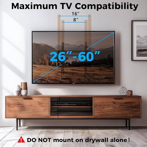 TV Wall Mount Small RV TV Mount for Most 10-26 inch TVs and Monitors, Wall Mount TV Bracket with Low-Profile Slim Design, Mount up to VESA 100x100mm and 22 LBS, Single Stud Vesa Wall Mount in Saudi Arabia