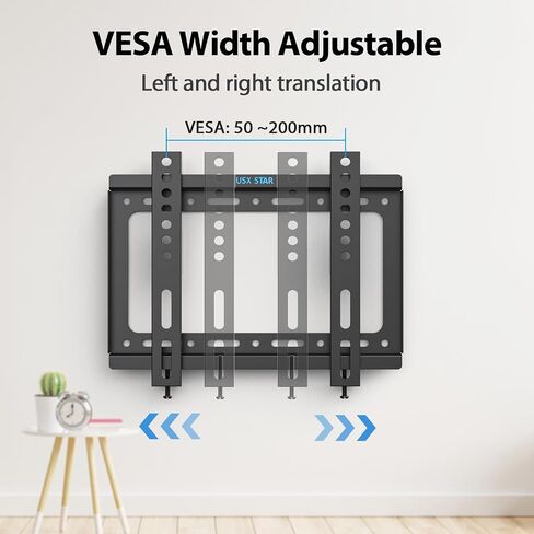 TV Wall Mount Small RV TV Mount for Most 10-26 inch TVs and Monitors, Wall Mount TV Bracket with Low-Profile Slim Design, Mount up to VESA 100x100mm and 22 LBS, Single Stud Vesa Wall Mount in Saudi Arabia
