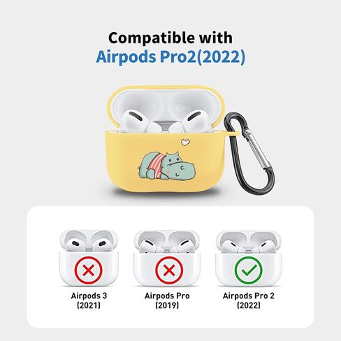 Cute Halloween Cat Case Compatible with AirPods Pro 2 with Keychain, Cartoon Animal Design Soft TPU Cover for AirPods Pro 2nd Generation Charging Case Smooth Protective Shell for Girl Women（Black） in Saudi Arabia