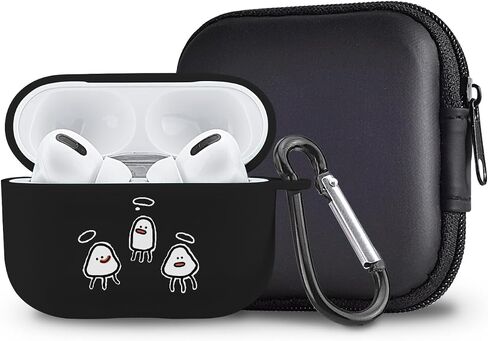 Cute Halloween Cat Case Compatible with AirPods Pro 2 with Keychain, Cartoon Animal Design Soft TPU Cover for AirPods Pro 2nd Generation Charging Case Smooth Protective Shell for Girl Women（Black） in Saudi Arabia