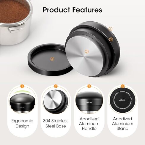 Aieve Espresso Tamper 54mm,Spring Loaded Coffee Tamper with 15lb / 25lb / 30lbs Replacement Springs Fits for 54mm Breville Portafilter in Saudi Arabia