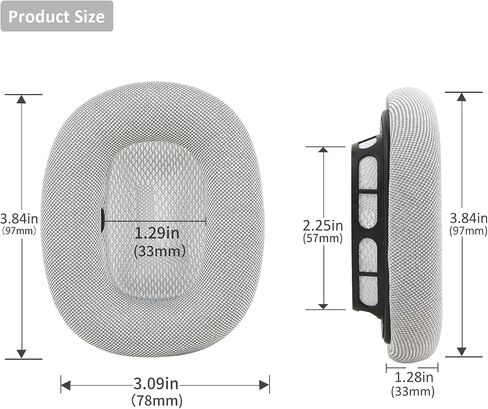 Upgraded Ear Cushions for AirPods Max Headphones Earpads with Gel, Protein Leather, Memory Foam Sweatproof (Dark Grey) in Saudi Arabia