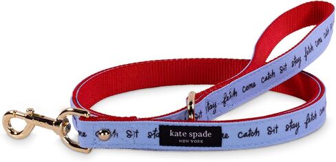 Kate Spade New York 6ft Dog Leash, Heavy Duty Leash for Female or Male Dogs, Cute Pet Leash with Gold Metal Hardware, Long Dog Lead for Medium and Large Breeds (Navy Gingham) in Saudi Arabia