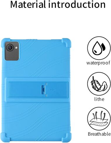 for ZOFYWNAS C10 Tablet 10 Inch Android 14 Tablets Case,BOVUGAC Soft Silicone Adjustable Stand Shockproof Kids Friendly for ZOFYWNAS C10 10"(Blue) in Kuwait