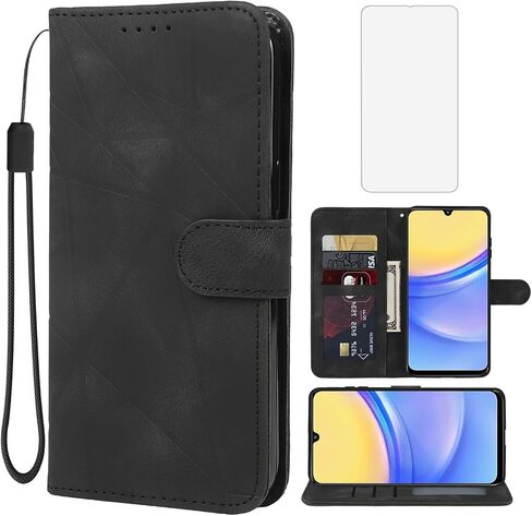 Case for Galaxy A16 5G Case, Samsung A16 Wallet Case with Tempered Glass Screen Protector, Skin Feel Leather Flip Credit Card Holder Stand Phone Cover for Samsung Galaxy A16 Green in Saudi Arabia