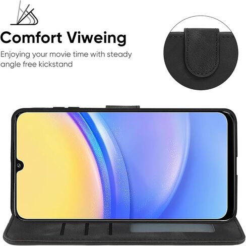 Case for Galaxy A16 5G Case, Samsung A16 Wallet Case with Tempered Glass Screen Protector, Skin Feel Leather Flip Credit Card Holder Stand Phone Cover for Samsung Galaxy A16 Green in Saudi Arabia