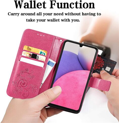 Wallet Phone Case for Samsung Galaxy A33 5G, PU+TPU Leather Flip Kickstand Case with Magnetic Clasp and Cash Card Slots Holder Cover for Samsung Galaxy A33 5G SYC Rose Gold in Saudi Arabia