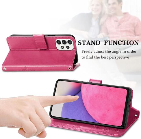 Wallet Phone Case for Samsung Galaxy A33 5G, PU+TPU Leather Flip Kickstand Case with Magnetic Clasp and Cash Card Slots Holder Cover for Samsung Galaxy A33 5G SYC Rose Gold in Saudi Arabia