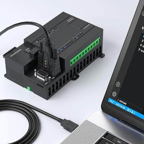 DriverGenius USB C to Serial RS232 DB9 (9-pin) Male Adapter with 3 x LEDs - Win & Mac (M/M, 3ft/1m) in Kuwait