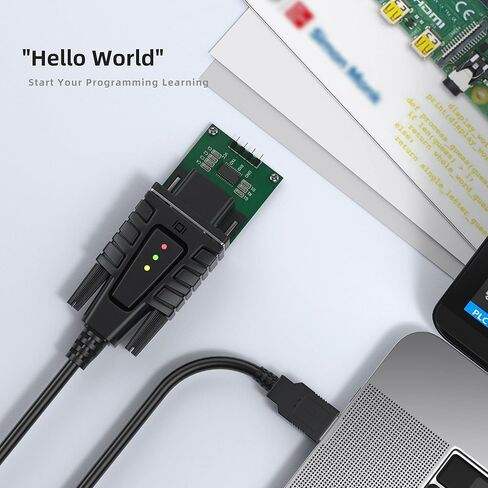 DriverGenius USB C to Serial RS232 DB9 (9-pin) Male Adapter with 3 x LEDs - Win & Mac (M/M, 3ft/1m) in Kuwait