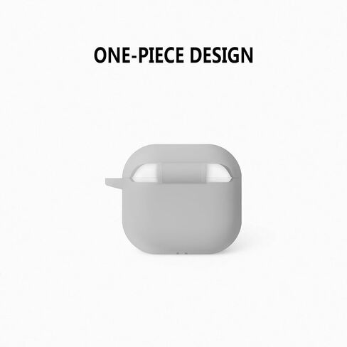 Geiomoo Silicone Case for Air Pods 4, Protective Cover with Carabiner (Black-1) in Saudi Arabia