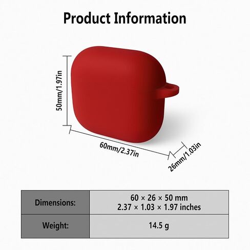 Geiomoo Silicone Case for Air Pods 4, Protective Cover with Carabiner (Black-1) in Saudi Arabia
