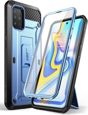 SUPCASE for Samsung Galaxy A51 Case [Not Fit A51 5G Version], [Built-in Screen Protector & Stand & Belt Clip] Full-Body Heavy Duty Rugged Shockproof Protective Phone Case for Galaxy A51, Black in Saudi Arabia