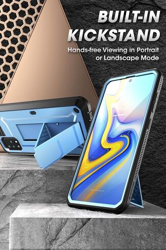 SUPCASE for Samsung Galaxy A51 Case [Not Fit A51 5G Version], [Built-in Screen Protector & Stand & Belt Clip] Full-Body Heavy Duty Rugged Shockproof Protective Phone Case for Galaxy A51, Black in Saudi Arabia