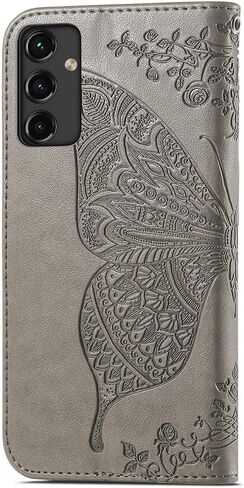حقيبة هاتف محفظة لـ Samsung Galaxy A14،3d Butterfly Pattern Pu Leather Flip Phone مع قفل مغناطيسي وحامل فتحات البطاقة النقدية لـ A14 5G/4G ، HZD Rhinestone Black in Saudi Arabia