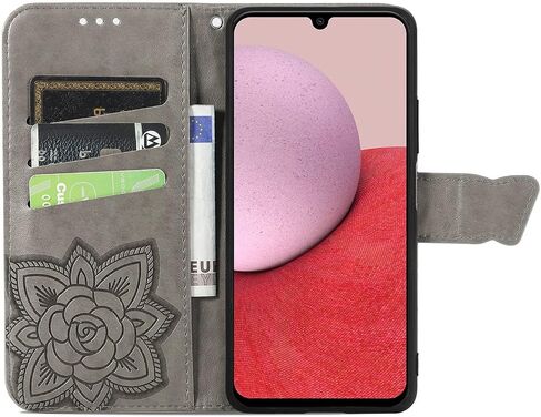 حقيبة هاتف محفظة لـ Samsung Galaxy A14،3d Butterfly Pattern Pu Leather Flip Phone مع قفل مغناطيسي وحامل فتحات البطاقة النقدية لـ A14 5G/4G ، HZD Rhinestone Black in Saudi Arabia