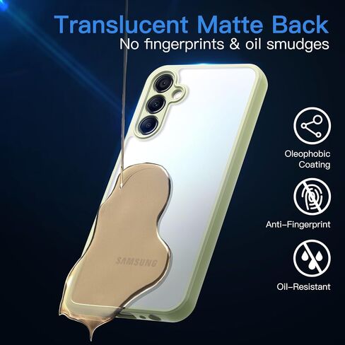 JETech Matte Case for Samsung Galaxy A15 5G / 4G 6.5-Inch, Frosted Translucent Back Protective Slim Phone Cover, Anti-Fingerprints (Black) in Saudi Arabia