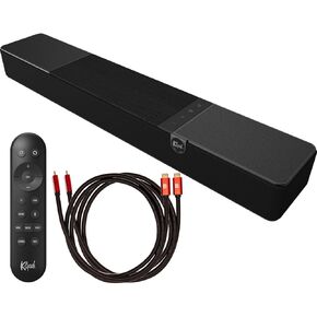 Klipsch Flexus CORE 100 2.1 Channel Powered by Onkyo Bluetooth Sound Bar with Dolby Atmos and Custom Tuned Bass - Black Bundle with 2X Deco Gear 6' 4K HDMI 2.0 Cables & 6x6 Microfiber Cleaning Cloth