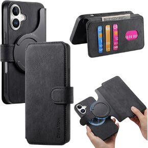 Magnetic 2 in 1 Detachable Wallet Case for iPhone 16 Pro Max with Card Holder, PU Leather Flip Folio Cover with RFID Blocking Credit Slot Kickstand for Apple iPhone 16 Pro Max 6.9" CXMG Purple