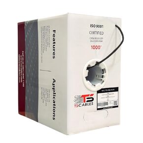 TSCables | Cat6 Riser (CMR) Bulk Ethernet Cable 1000ft, 23AWG Solid Bare Copper, 550MHz, PoE++ (4PPoE), High-Performance Network Cable, Unshielded Twisted Pair (UTP) - Blue