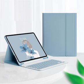 Keyboard Case Compatible for Galaxy Tab A9+/A9 Plus 11 Inch 2023 Released, Wireless Bluetooth Keyboard Cover Compatible for Samsung Galaxy Tablet A9+ with Pencil Holder Model SM-X210/X216/X218 Wu Blue