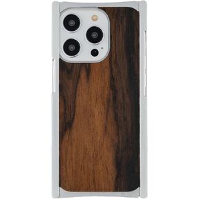 Silver Aluminum Finish Case for iPhone Lead-Free Brass Metal Phone Cases Luxurious | Heavy Duty | High End, Ebony Back Cover, Compatible for iPhone 16 Pro in Saudi Arabia