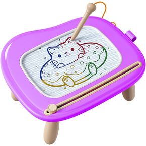 TEKFUN Magnetic Drawing Board, Magic Doodle Pad Reusful Sketch Doodle Pad with Sturdy Legs, Entertainment Sensory Toys Birthday Christmas Gifts for 1 2 3 Years Old Girls Boys