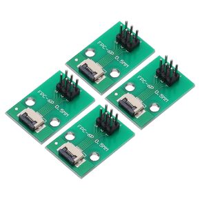 MECCANIXITY 4pcs FFC FPC Connector Board 24 Pins 0.5mm Socket to 2.54mm Double Row Male Pin Header Strip Adapter, PCB Converter Board for LCD TVs/Digital Cameras/Laptops