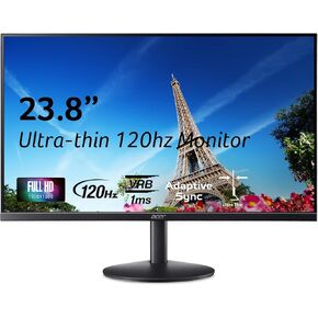 Acer SB243Y G0bi 23.8" IPS Full HD (1920 x 1080) Ultra-Thin Zero-Frame Gaming Office Monitor | Adaptive-Sync Support (FreeSync Compatible) | Up to 120Hz Refresh | 1ms (VRB) | Tilt | HDMI & VGA Ports