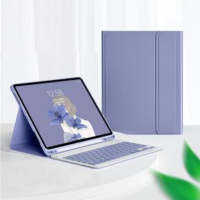Keyboard Case Compatible for Samsung Galaxy Tab A9+/A9 Plus 11 Inch 2023, Wireless Bluetooth Keyboard Cover Compatible for Galaxy Tablet A9+ with Pencil Holder Model SM-X210/X216/X218 Purple