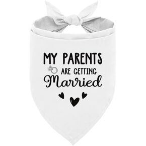 My Parents are Getting Married Dog Bandana, Wedding Dog Outfit, Wedding Dog Bandana, Pet Dog Triangle Scarf, Pet Dog Scarf Accessories, Dog Bandana for Small Medium Dogs, Pet Scarf (D110)