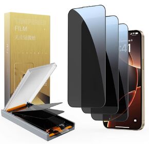 3 Pack for iPhone 13/iPhone 13 Pro/iPhone 14 6.1 inch Tempered Glass Screen Protector, Dust free CABIN, Auto Positioning, Bubble Free, Privacy Protection, Easy Installation, Tempered Glass in Saudi Arabia