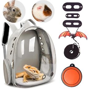 Premium Bearded Dragon Carrier –Versatile Small Animal Carrier for Rabbits,Guinea Pigs & More, Includes Bearded Dragon Leash & Travel Accessories – Spacious,Durable Bearded Dragon Backpack