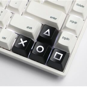 Artisan keycaps - Arrow Keys /WASD Keys Shine Through Backlit Gaming Keycaps OEM Profile ABS Replacement Set for Movement Keys or Directional Keys fit Mechanical Keyboard (Black Set for WASD Keys)