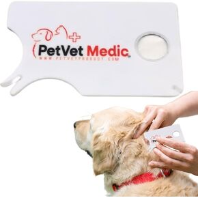 Pet Vet Tick Remover Card Wallet Sized (3 Pack) – Tick Removal Tool – Pet & Human Dog Tick Control - Safe, Pain-Free, Reliable, & Complete Removal of Big and Small Ticks – Dog Accessories