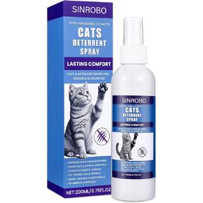 Cat Deterrent Spray - Natural Cat Repellent Spray for Furniture, Safe Indoor & Outdoor Training Aid for Urine Marking & Anti-Scratch