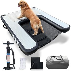 قابلة للنفخ الكلب الكلب المنحدر تعويم عائم الحيوانات الأليفة المنحدر الأليفة تصل إلى 200 رطل الدرج الكلاب الكبيرة القابلة للتزه in Kuwait