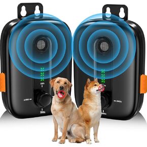Anti Barking Device for Dogs, Rechargeable Ultrasonic Dog Barking Control Devices with 3 Modes, Barking Silencer Sonic Barking Deterrent Indoor/Outdoor Safe for Dog & People 2pcs