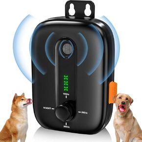 Anti Barking Device for Dogs, Rechargeable Ultrasonic Dog Barking Control Devices with 3 Modes, 33 FT Barking Silencer Sonic Barking Deterrent Indoor/Outdoor Safe for Dog & People B