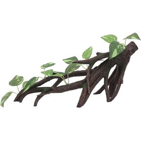 Aqua Kt reptile Climbing Branch Treet Trunk with Leaves for Lizard Dragon Dragon Snake Gecko Leopard Chameleon Frog Climbing Rainforest Terrarium Habitat Decoration