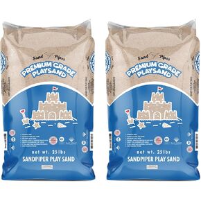 OptiFlow Sandpiper 25 Pound Premium Grade Multi-Use Play Sand with Chemical Free Formula for Sandboxes, Pet Areas, Pavers, and Walking Stones, 2 Pack