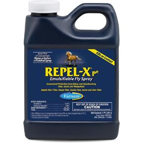 Farnam Repel-X PE رذاذ ذبابة مركزة للخيول ، فقط أضف الماء 16 أوقية