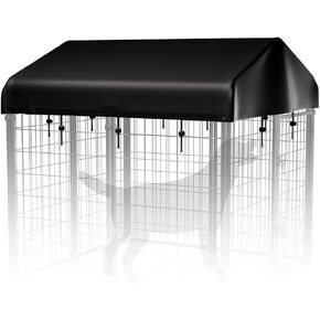 PawGiant Outdoor Dog Kennel Cover Replacement, 420D Waterproof UV-Resistant Cover for 8x4 ft Large Dog Enclosure